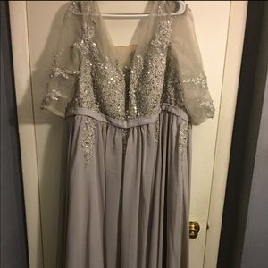 Silver prom dress